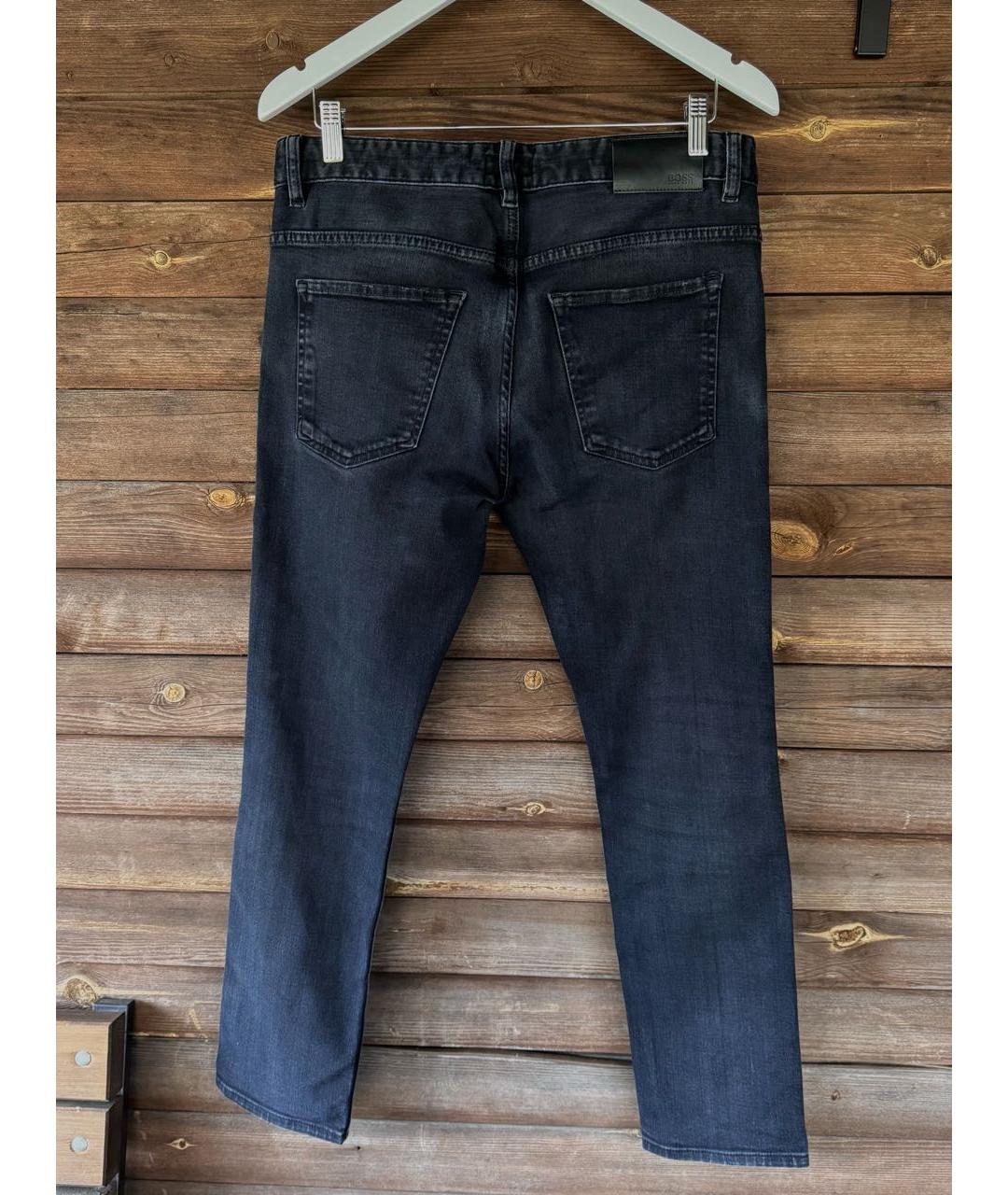 HUGO BOSS Антрацитовые хлопко-эластановые джинсы скинни, фото 2