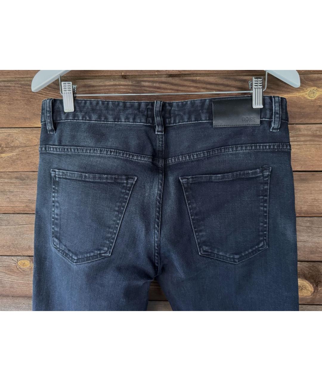 HUGO BOSS Антрацитовые хлопко-эластановые джинсы скинни, фото 8