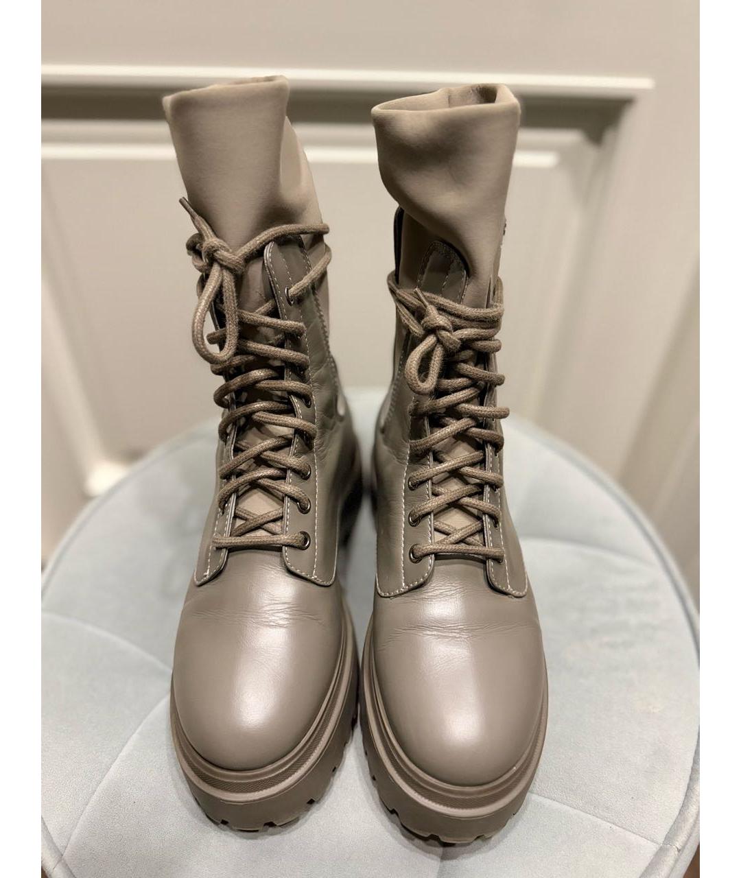 LE SILLA Серые кожаные ботинки, фото 2