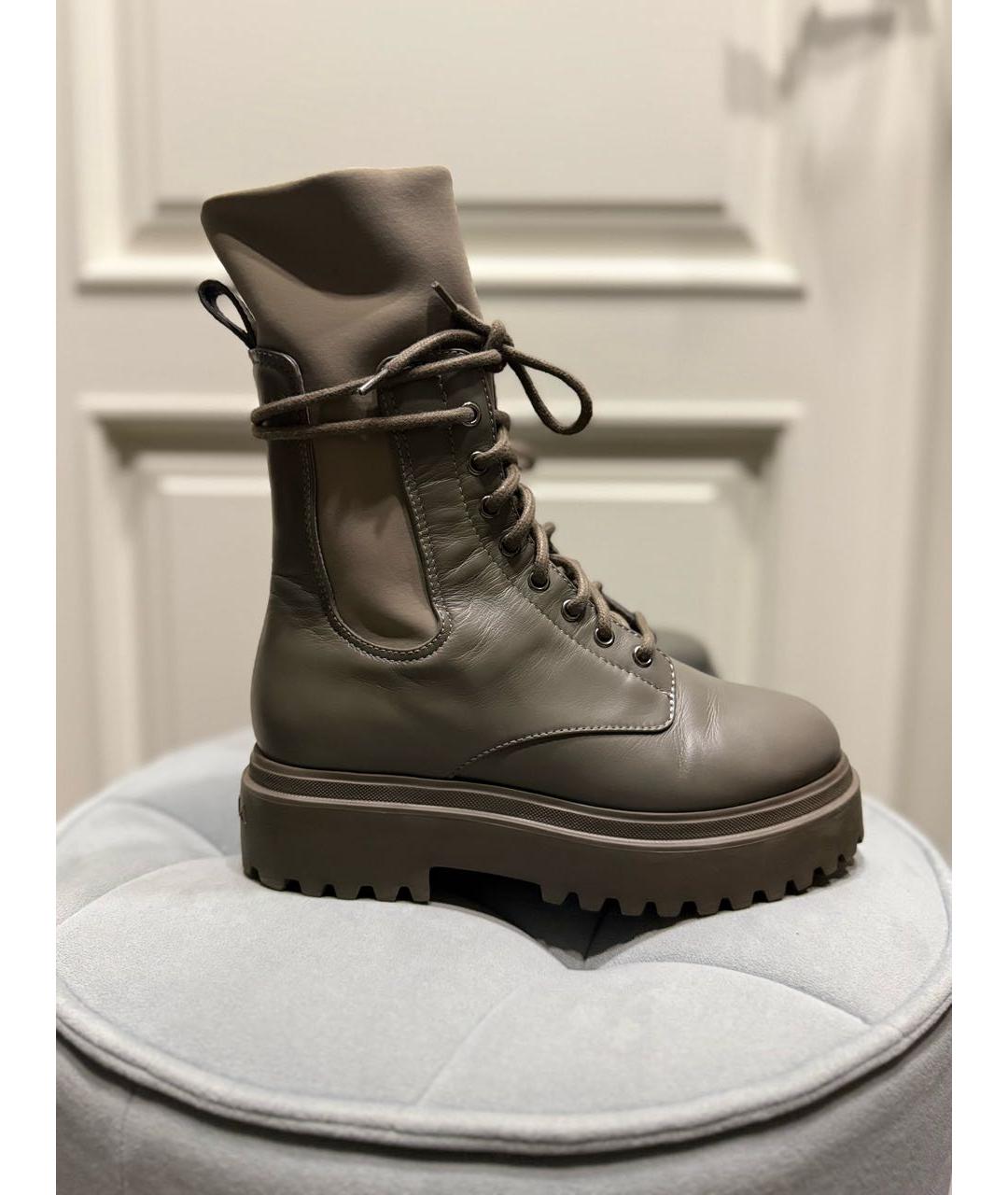 LE SILLA Серые кожаные ботинки, фото 5