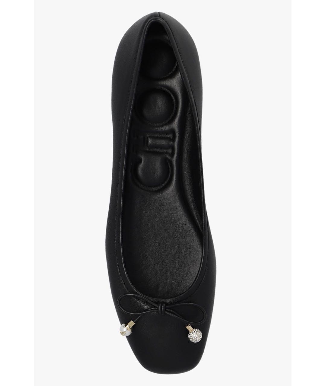 JIMMY CHOO Черные кожаные балетки, фото 2
