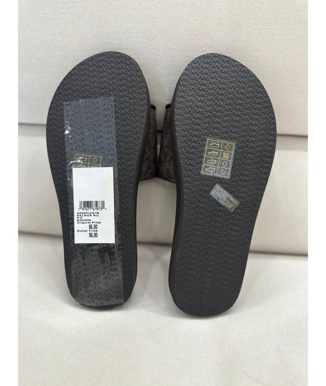 MICHAEL KORS Коричневые шлепанцы, фото 3