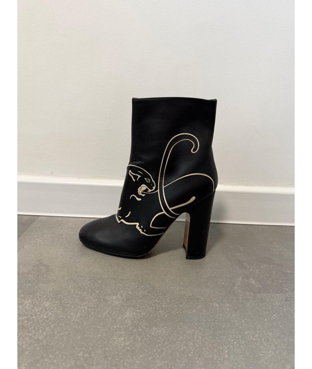 VALENTINO Черные кожаные полусапоги, фото 9