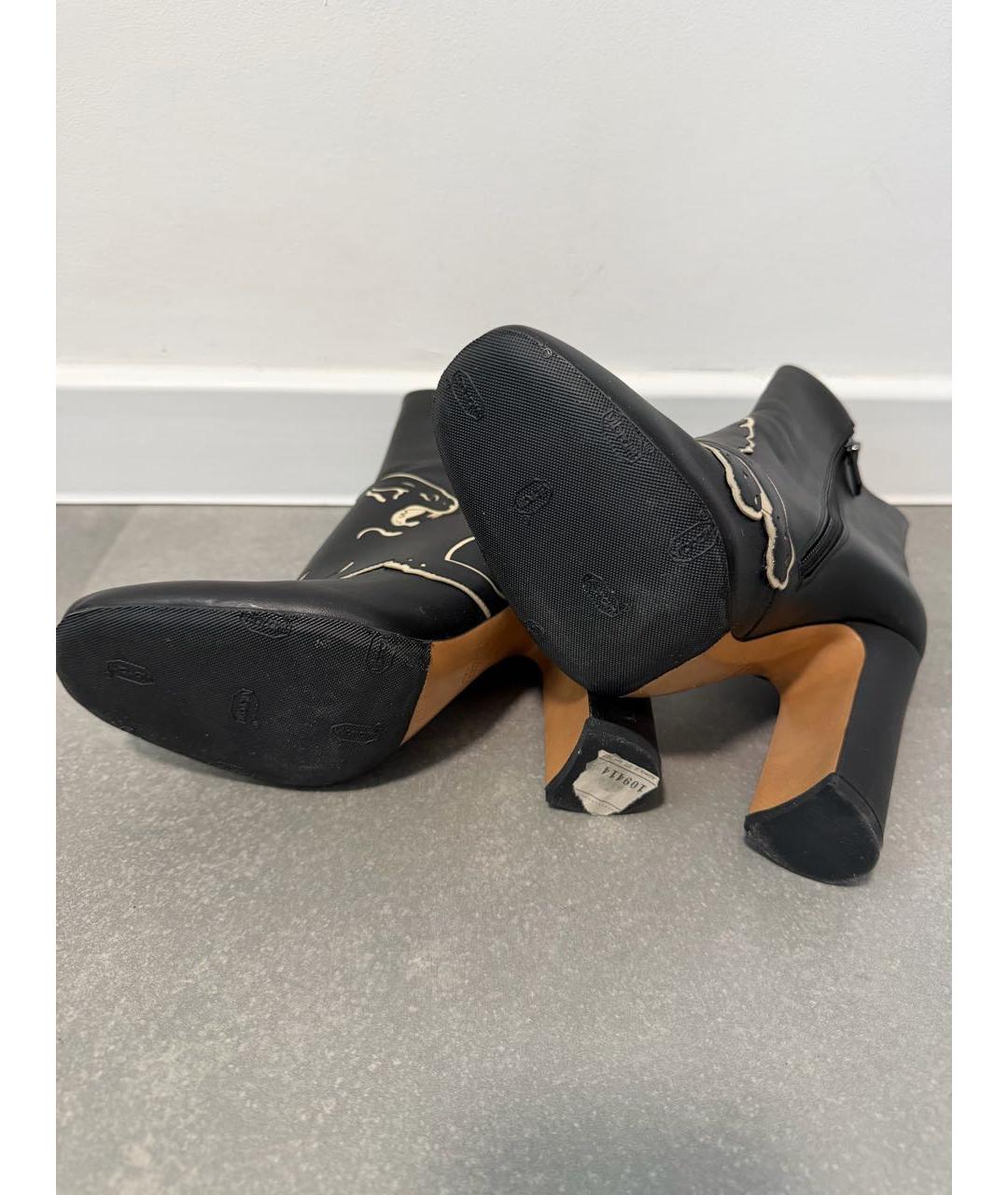 VALENTINO Черные кожаные полусапоги, фото 7