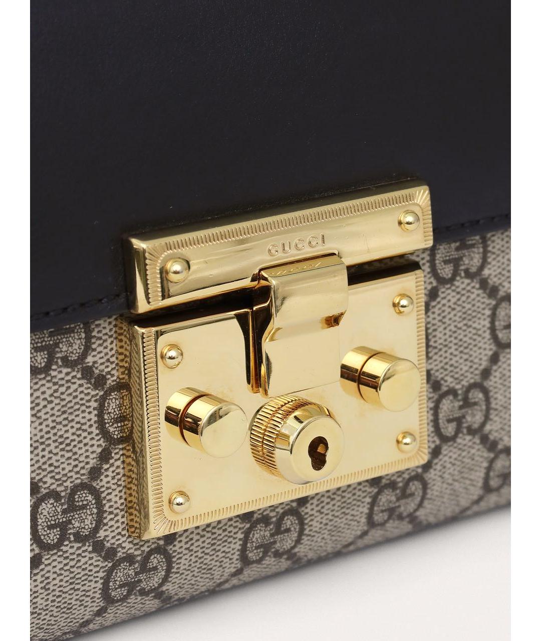 GUCCI Черная кожаная сумка через плечо, фото 6