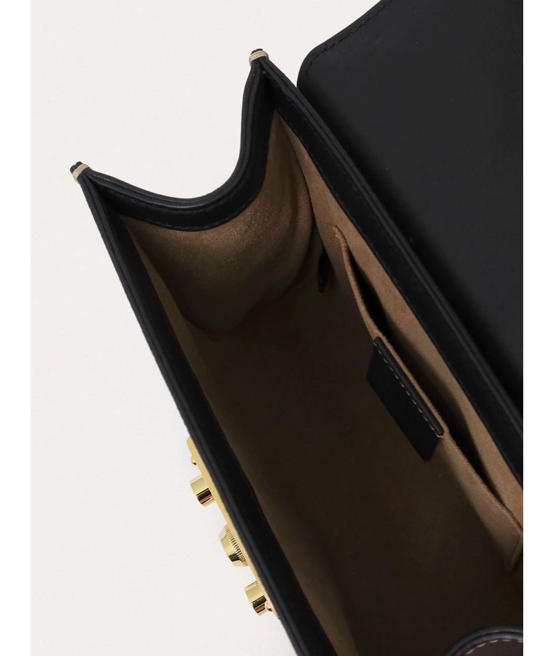 GUCCI Черная кожаная сумка через плечо, фото 4