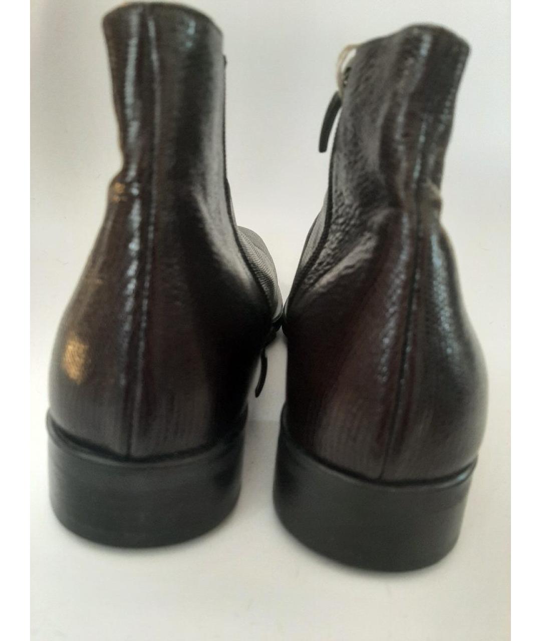 CESARE PACIOTTI Коричневые кожаные низкие ботинки, фото 4