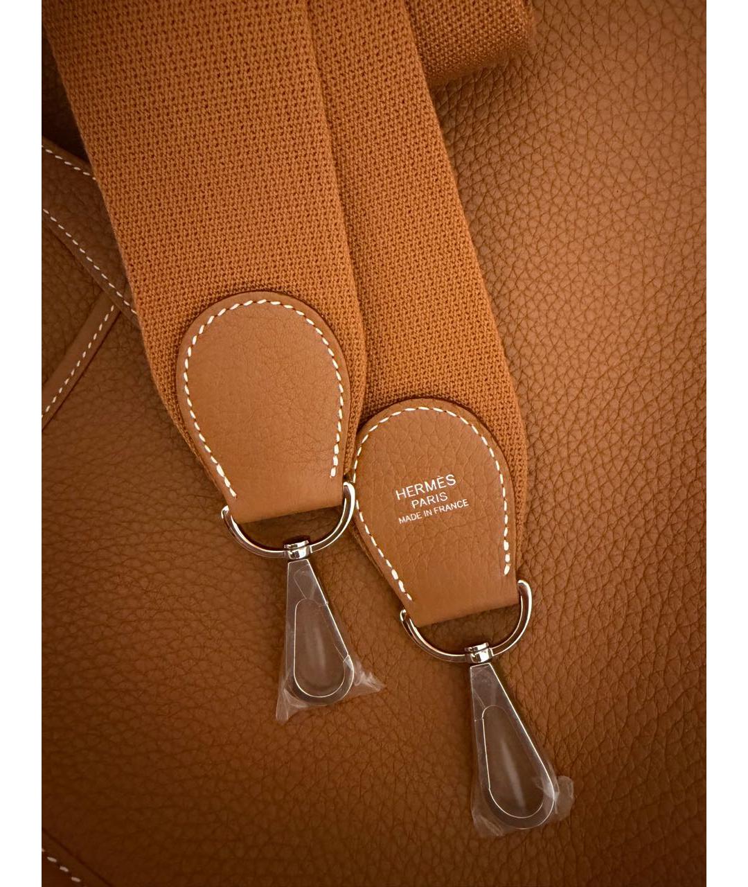 HERMES Коричневая кожаная сумка через плечо, фото 6