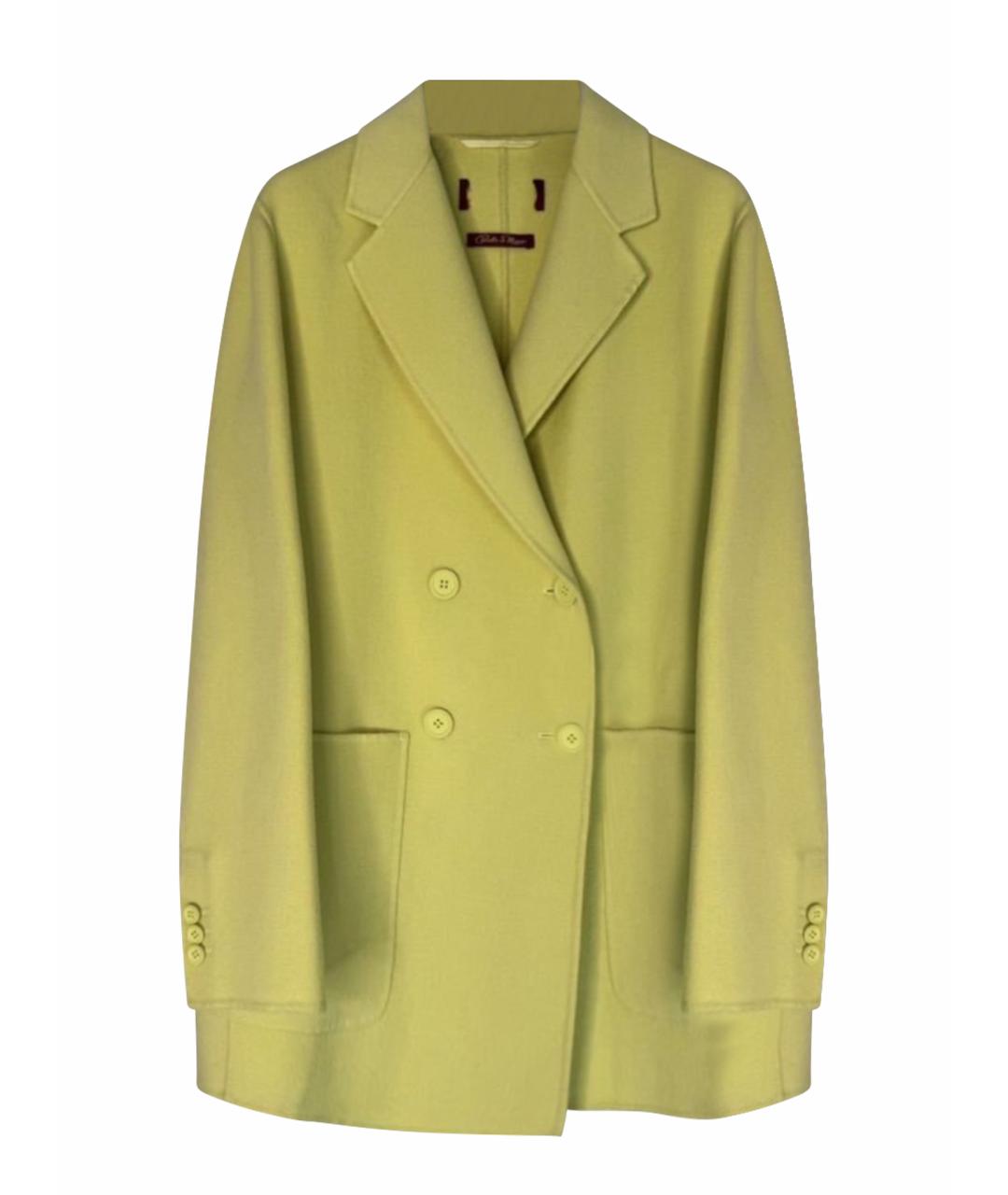 MAX MARA STUDIO Желтая кашемировая парка, фото 1