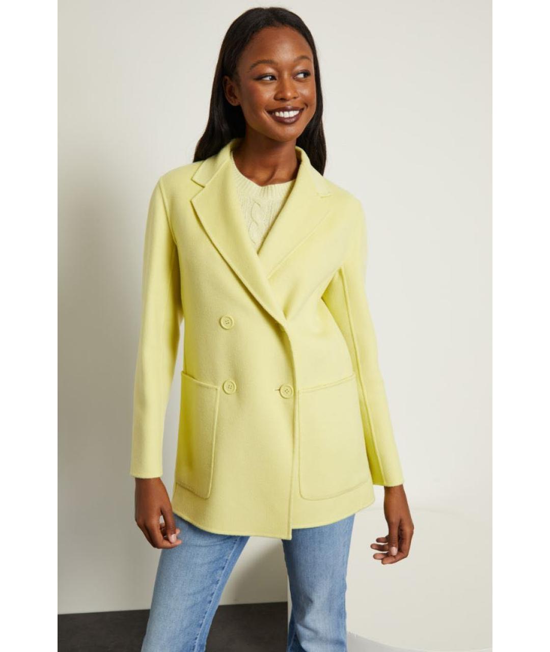 MAX MARA STUDIO Желтая кашемировая парка, фото 7