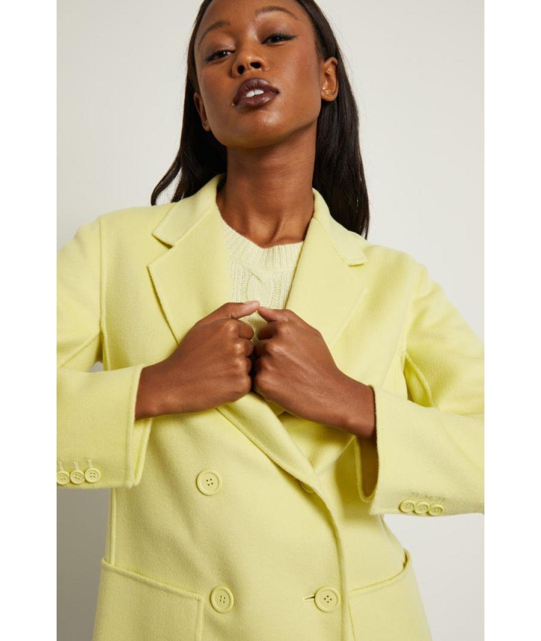 MAX MARA STUDIO Желтая кашемировая парка, фото 6