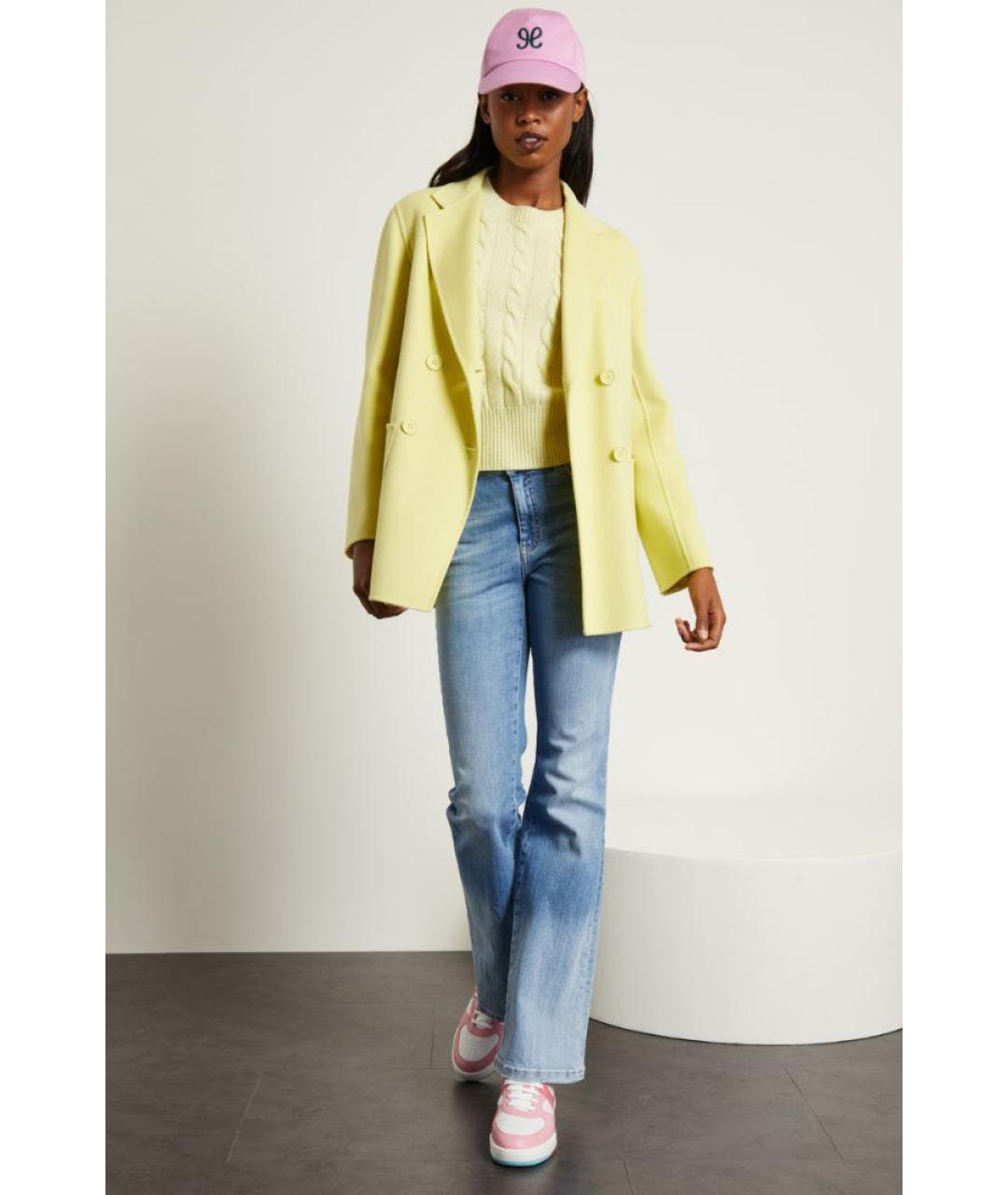 MAX MARA STUDIO Желтая кашемировая парка, фото 8