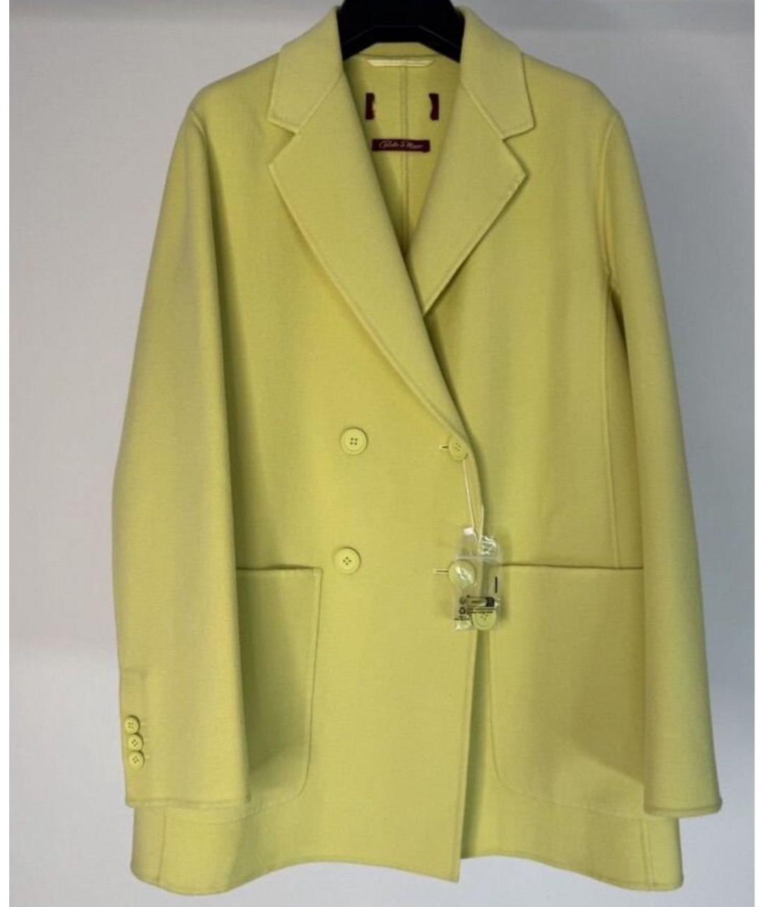 MAX MARA STUDIO Желтая кашемировая парка, фото 9