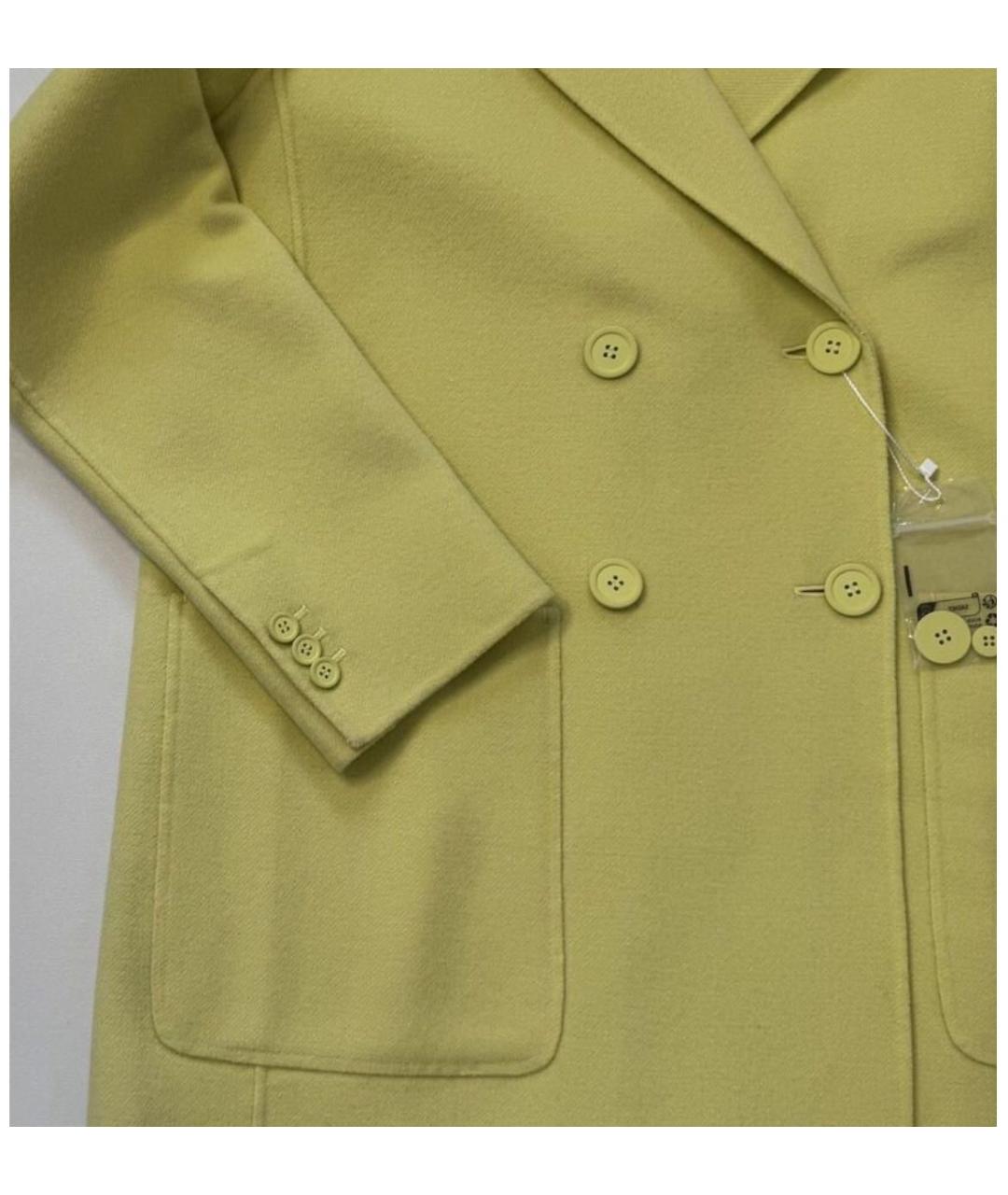 MAX MARA STUDIO Желтая кашемировая парка, фото 5