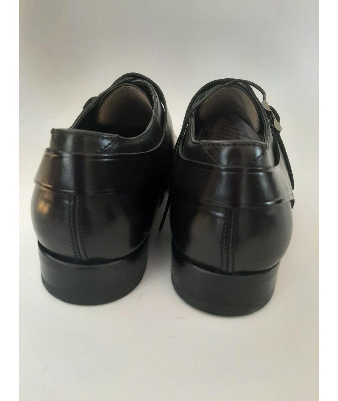 ALEXANDER MCQUEEN Черные кожаные туфли, фото 4