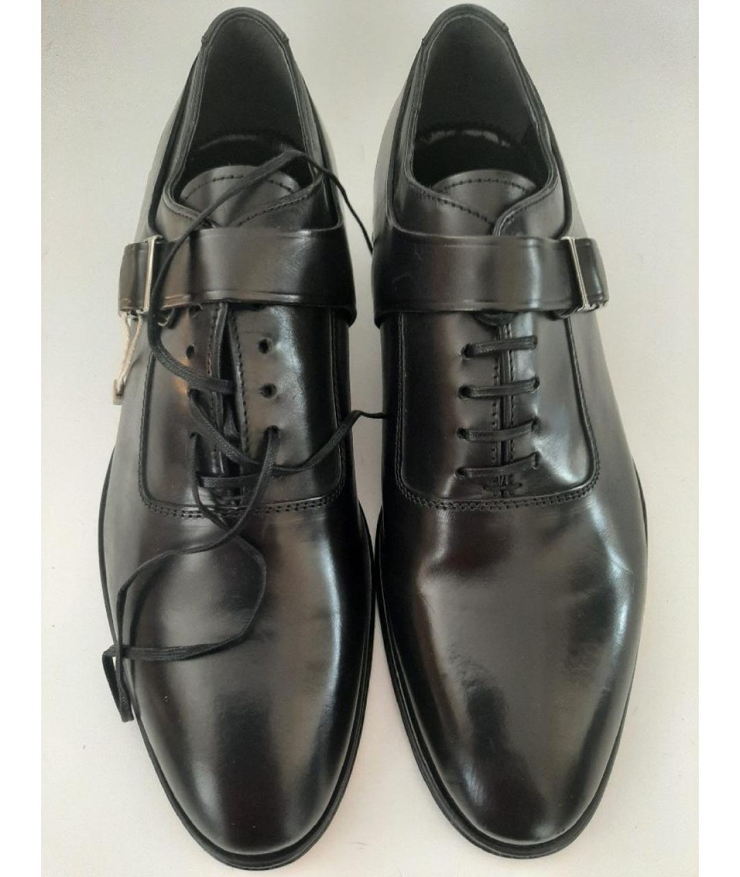 ALEXANDER MCQUEEN Черные кожаные туфли, фото 2