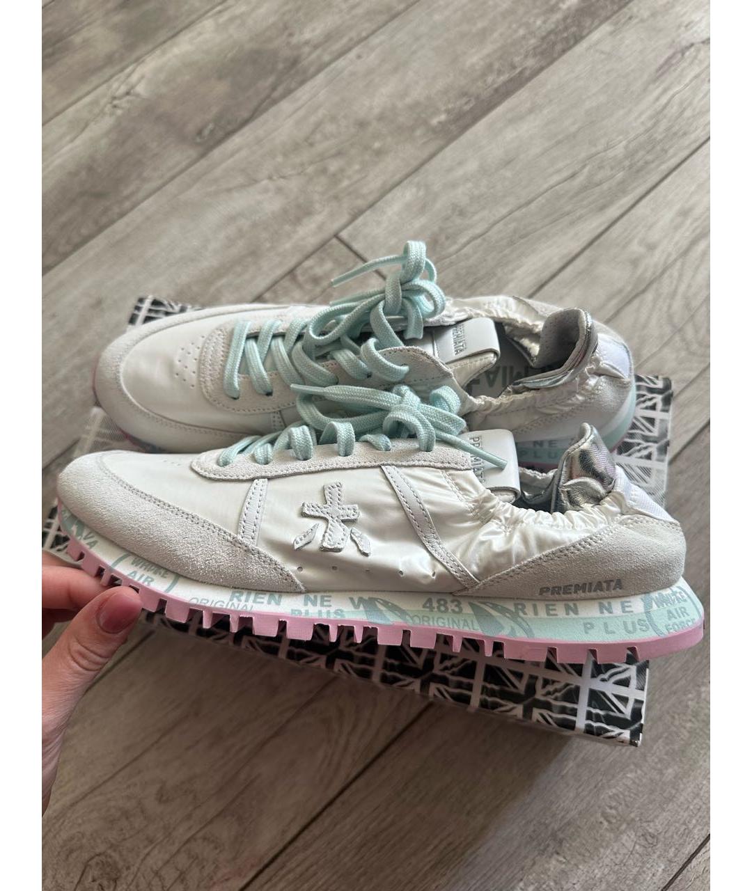 PREMIATA Белые замшевые кроссовки, фото 4