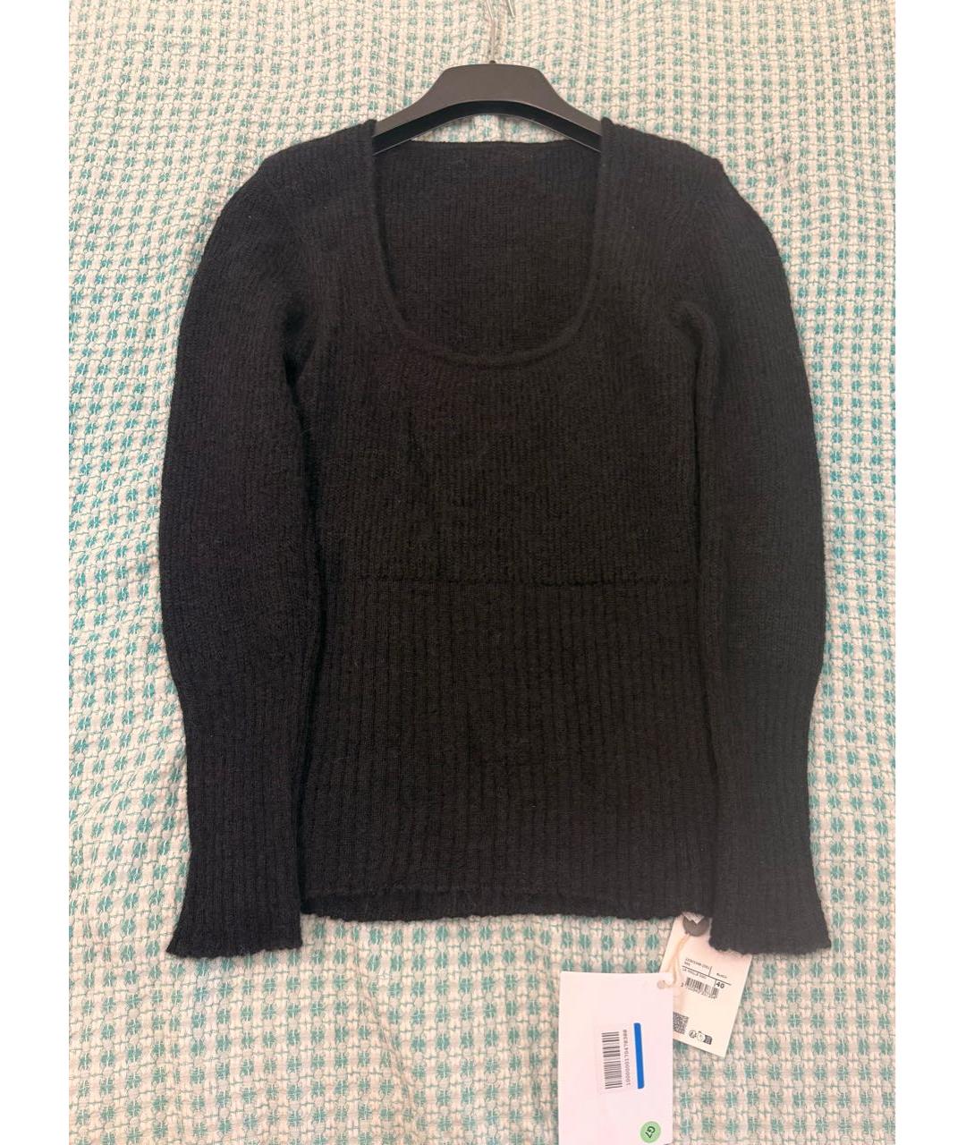 JACQUEMUS Антрацитовый шерстяной джемпер / свитер, фото 2