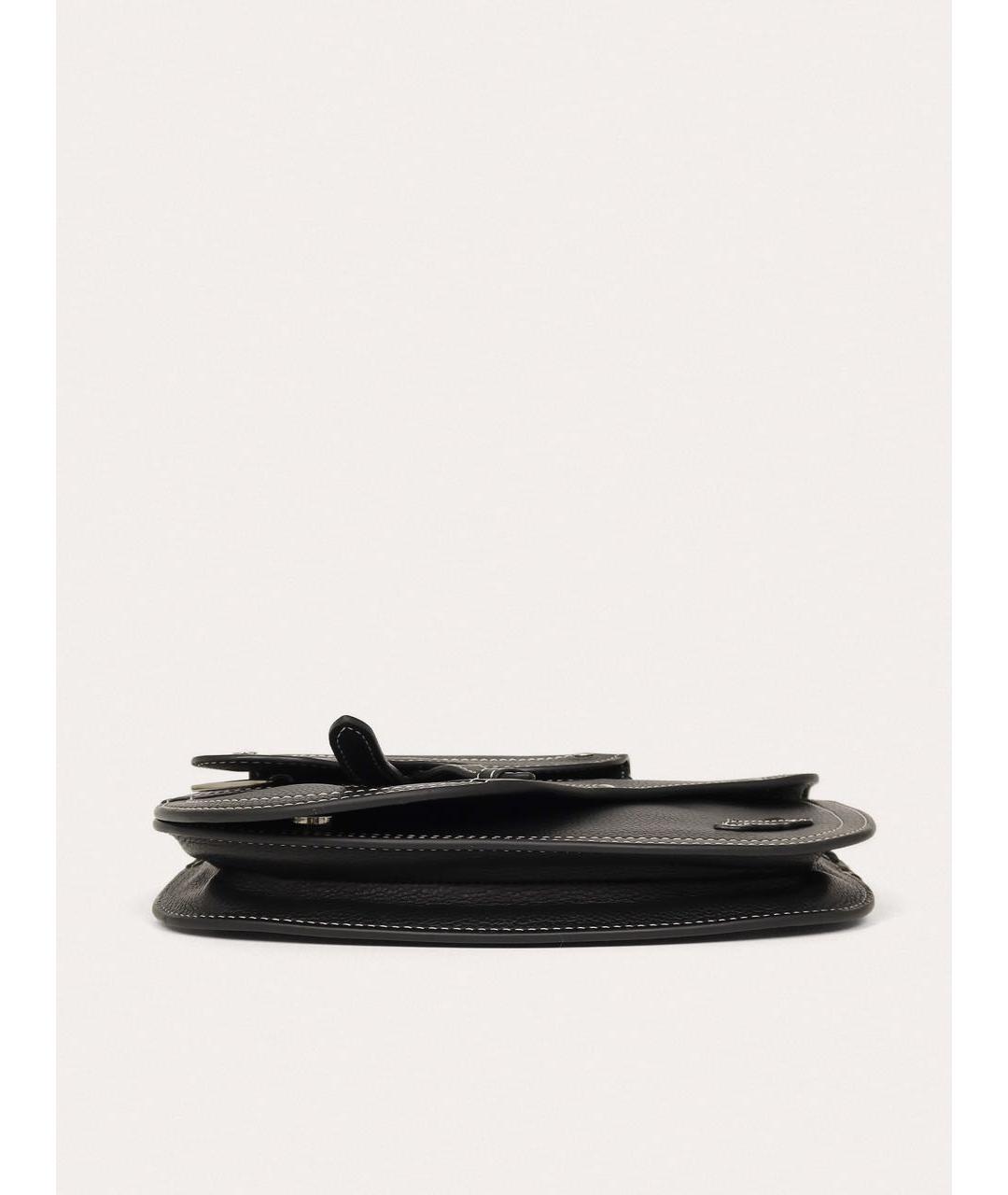 CHRISTIAN DIOR Черная кожаная сумка на плечо, фото 4