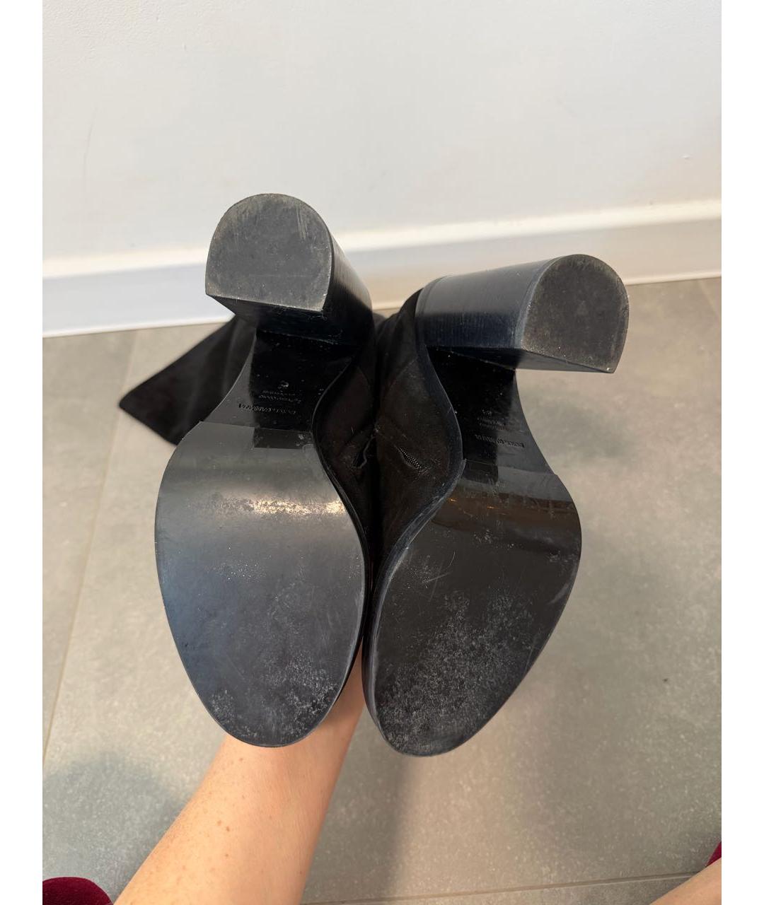 DOLCE&GABBANA Черные замшевые сапоги, фото 5