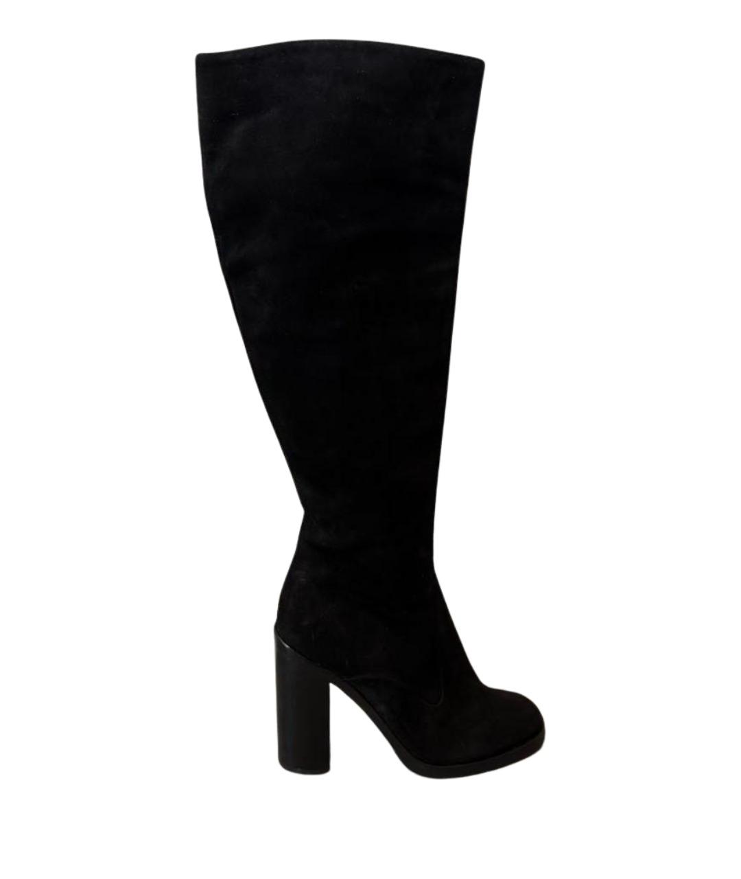 DOLCE&GABBANA Черные замшевые сапоги, фото 1