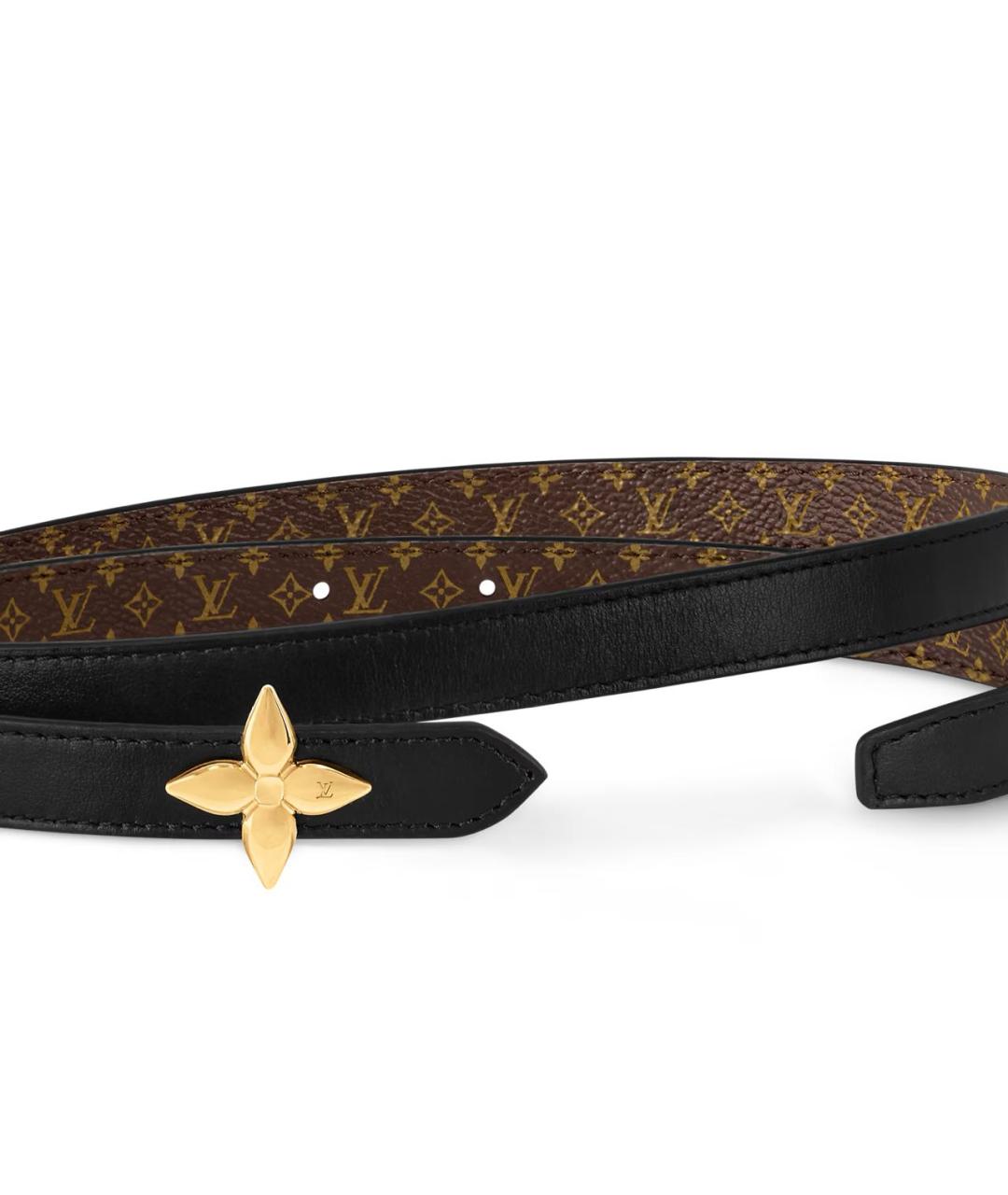 LOUIS VUITTON Черный кожаный ремень, фото 6