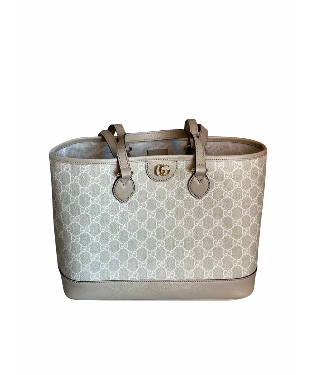 GUCCI Бежевая кожаная сумка через плечо, фото 1