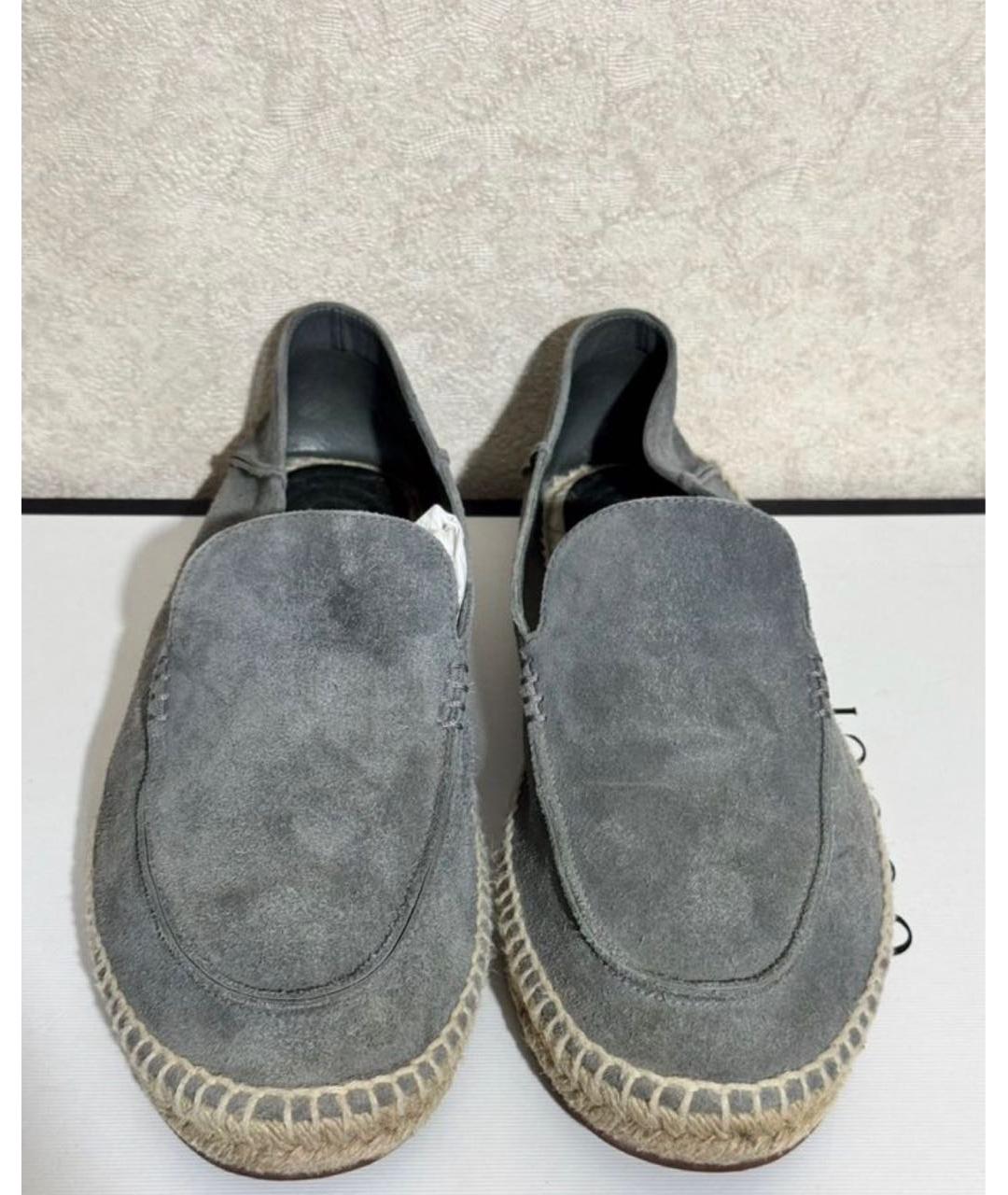 LORO PIANA Серые замшевые эспадрильи, фото 3