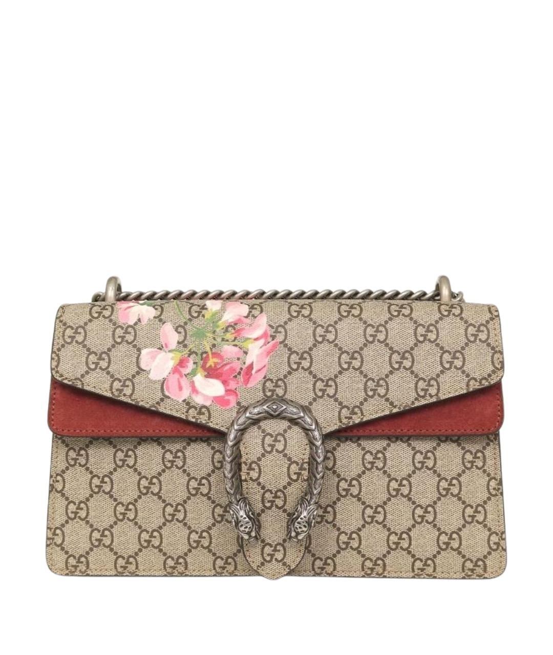 GUCCI Бежевая тканевая сумка через плечо, фото 1