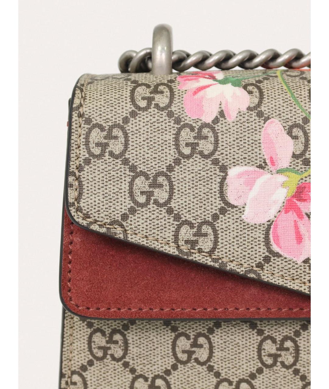 GUCCI Бежевая тканевая сумка через плечо, фото 6