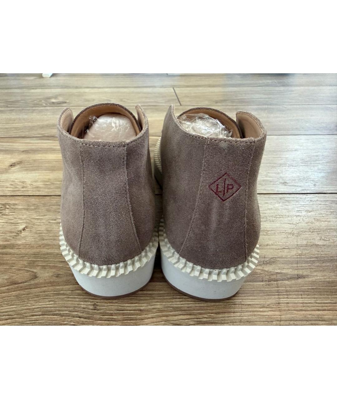 LORO PIANA Хаки замшевые лоферы, фото 4