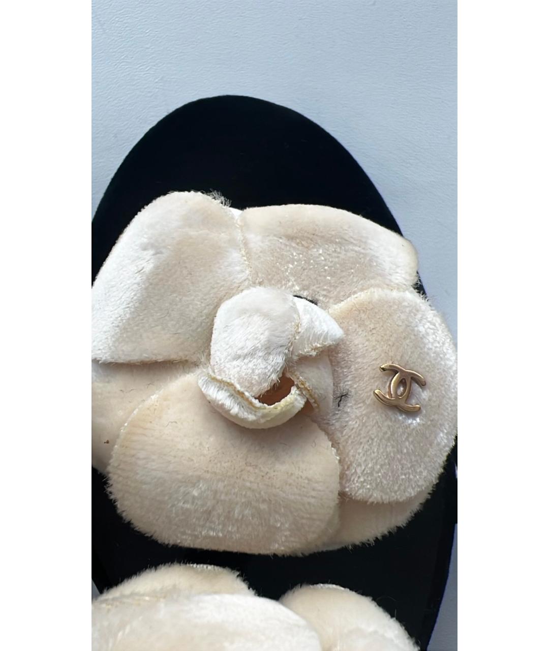 CHANEL Черные замшевые сандалии, фото 3