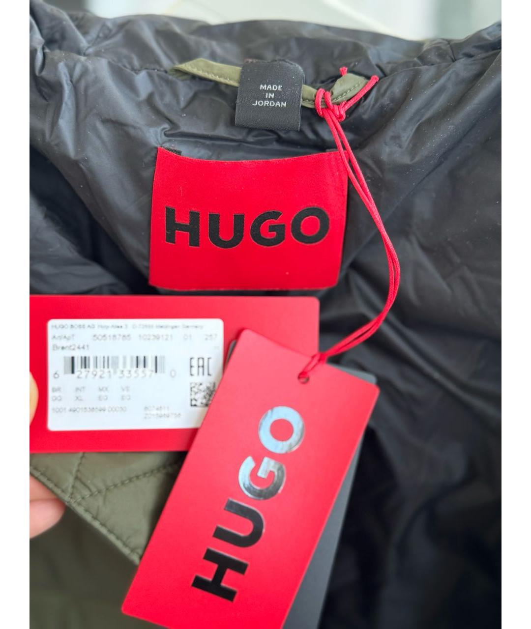 HUGO Хаки полиэстеровая куртка, фото 5