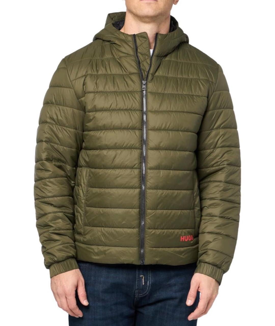 HUGO Хаки полиэстеровая куртка, фото 2