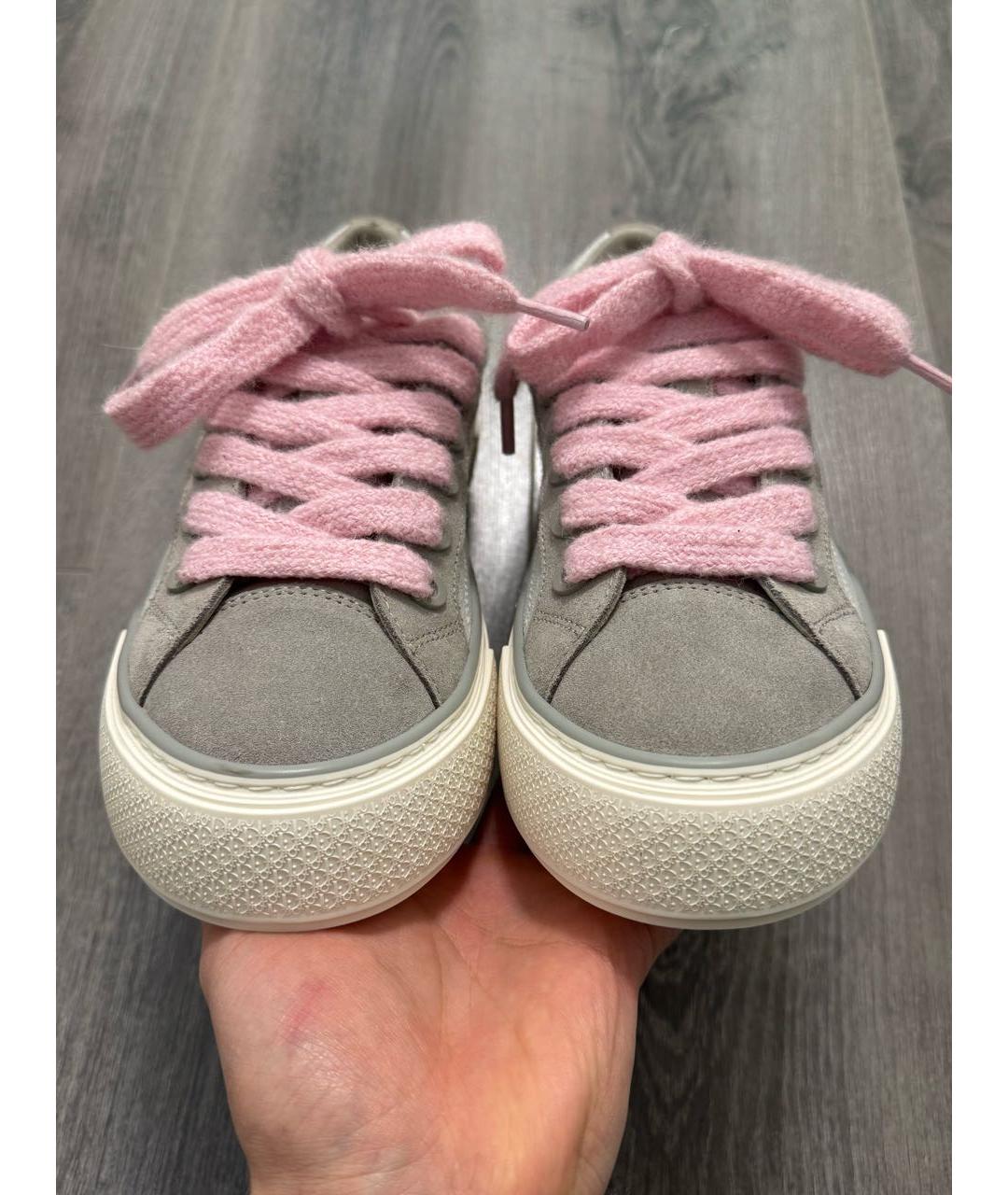 CHRISTIAN DIOR Бежевые замшевые низкие кроссовки / кеды, фото 2