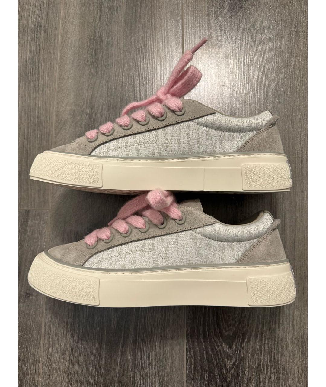 CHRISTIAN DIOR Бежевые замшевые низкие кроссовки / кеды, фото 9