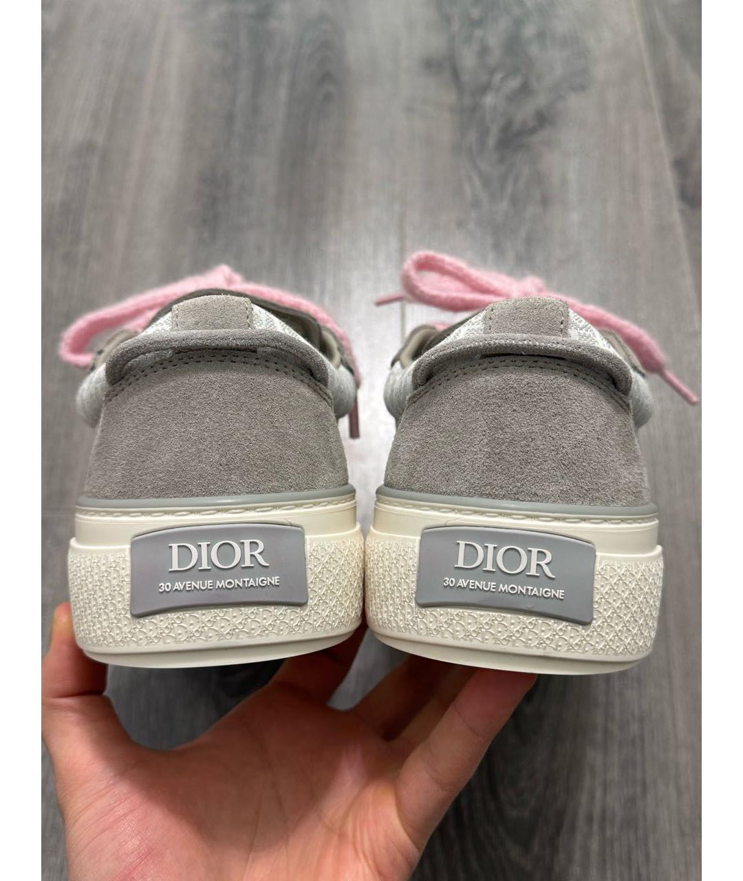 CHRISTIAN DIOR Бежевые замшевые низкие кроссовки / кеды, фото 4