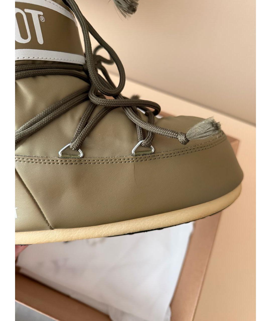 MOON BOOT Хаки текстильные ботинки, фото 6
