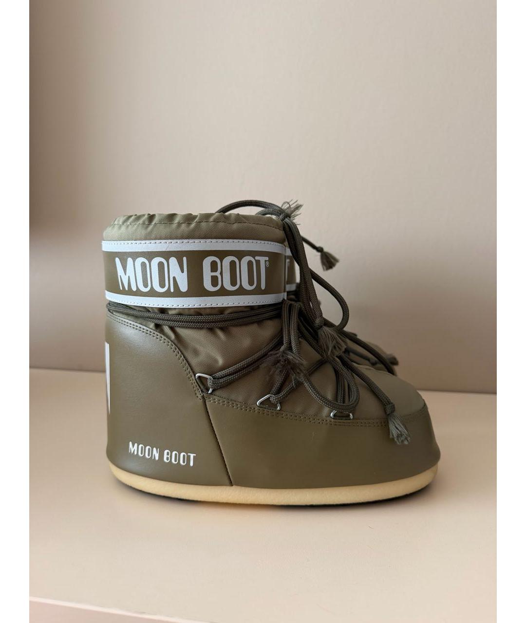MOON BOOT Хаки текстильные ботинки, фото 8