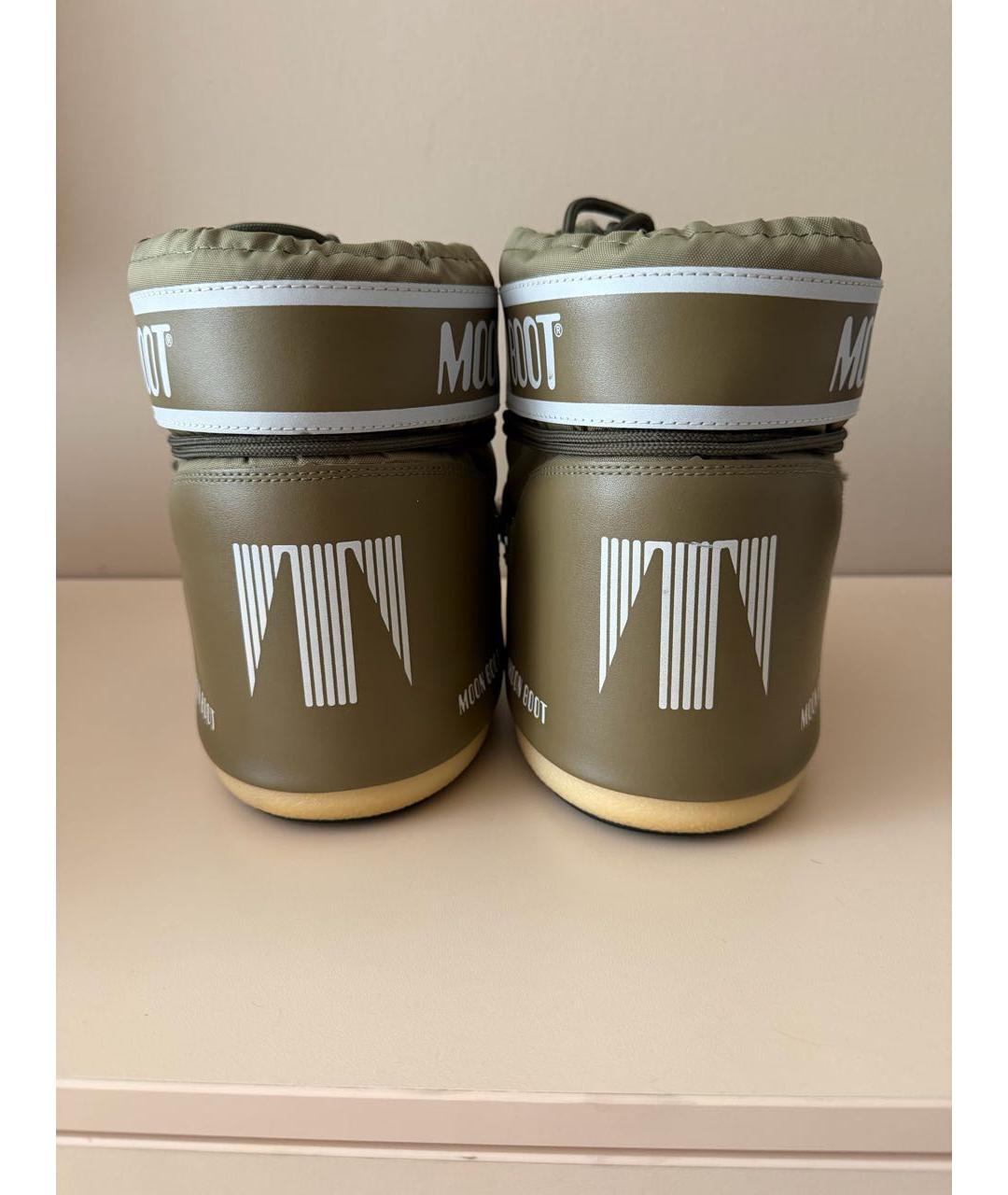 MOON BOOT Хаки текстильные ботинки, фото 4