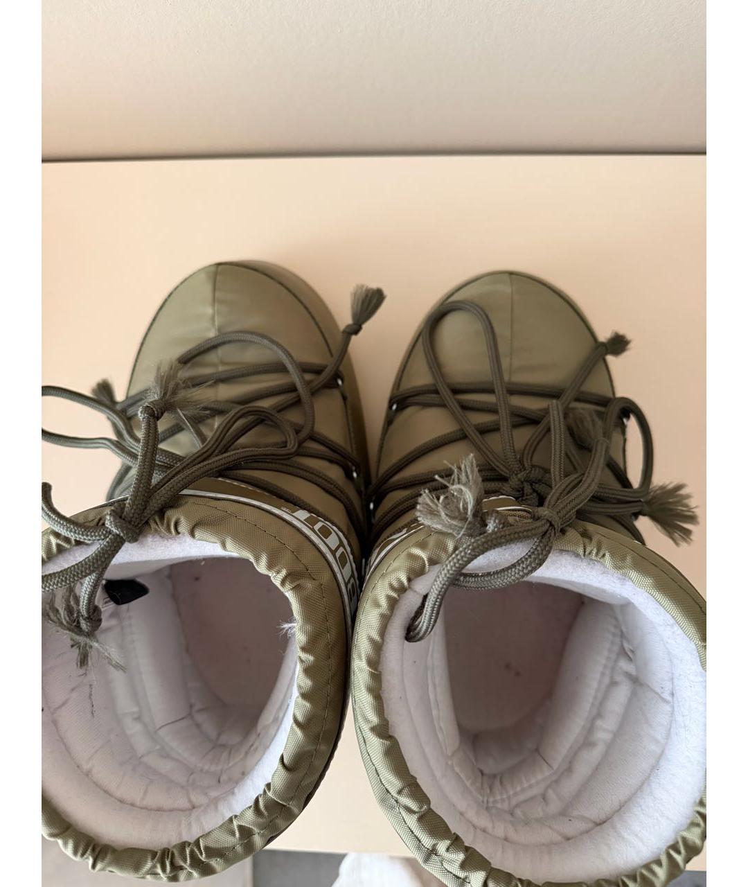 MOON BOOT Хаки текстильные ботинки, фото 3
