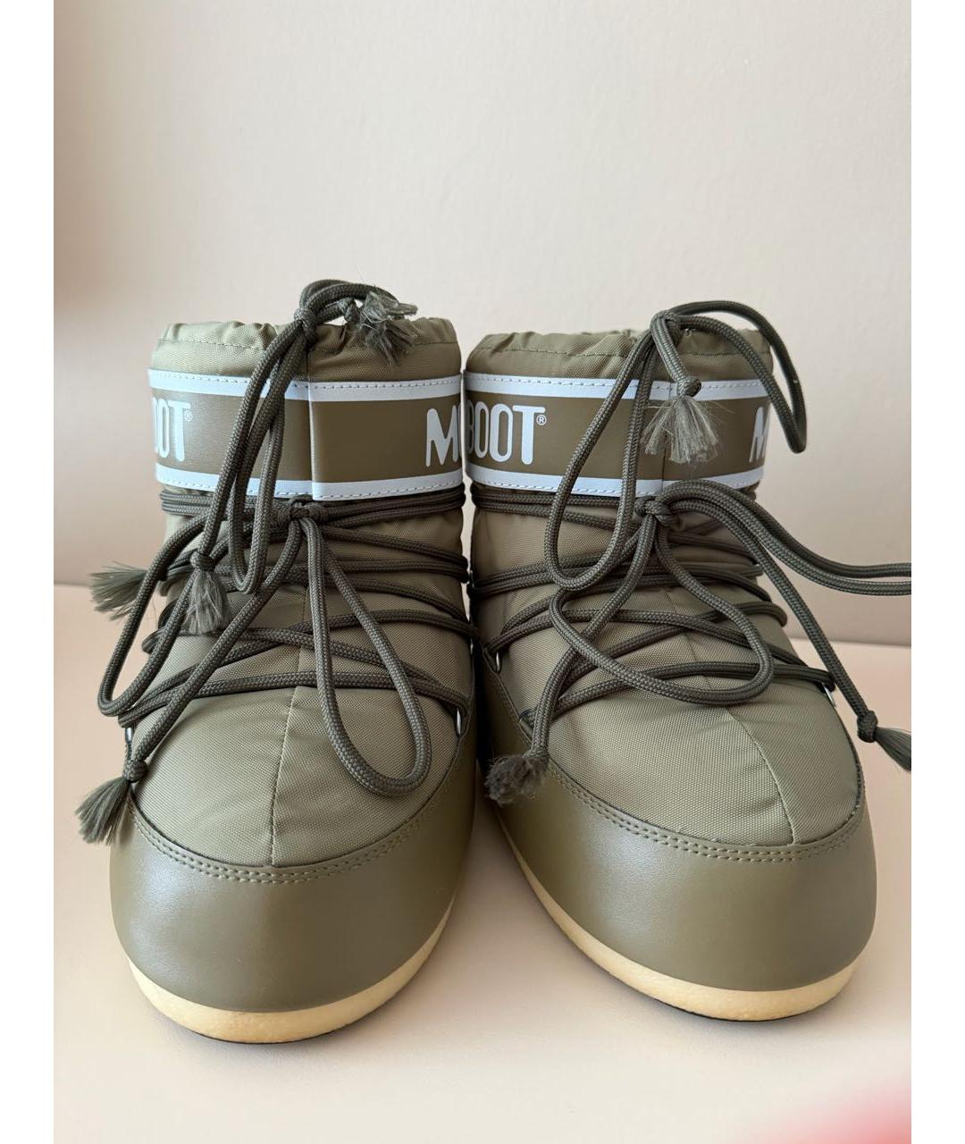MOON BOOT Хаки текстильные ботинки, фото 2