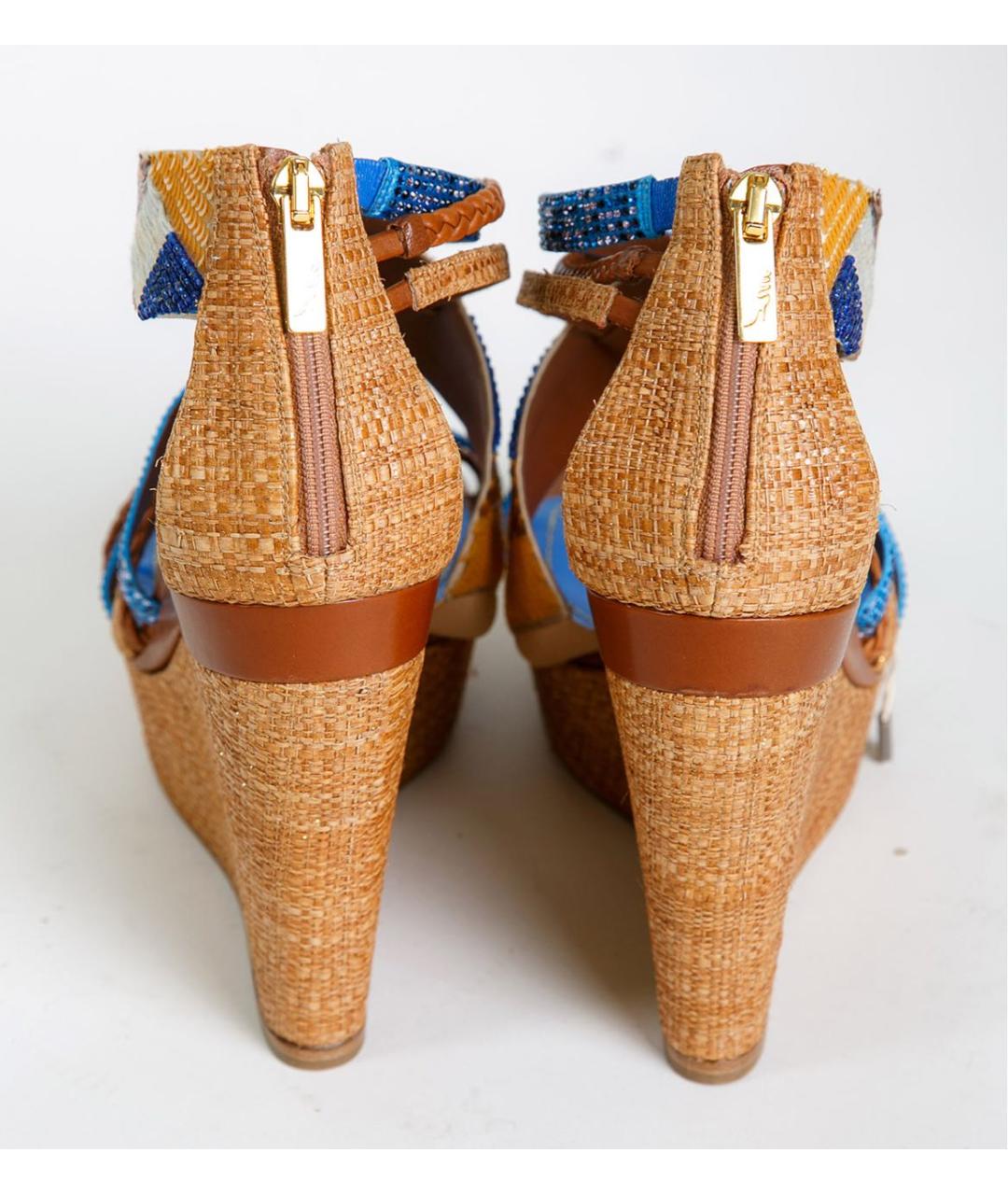 RENE CAOVILLA Коричневые кожаные босоножки, фото 5