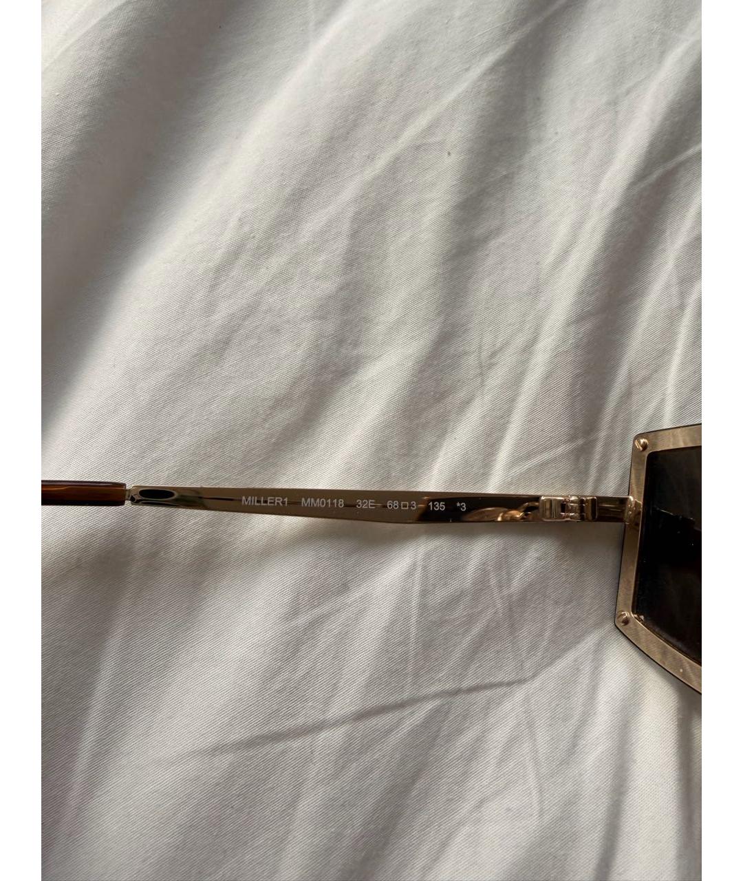 MAX MARA Коричневые металлические солнцезащитные очки, фото 8