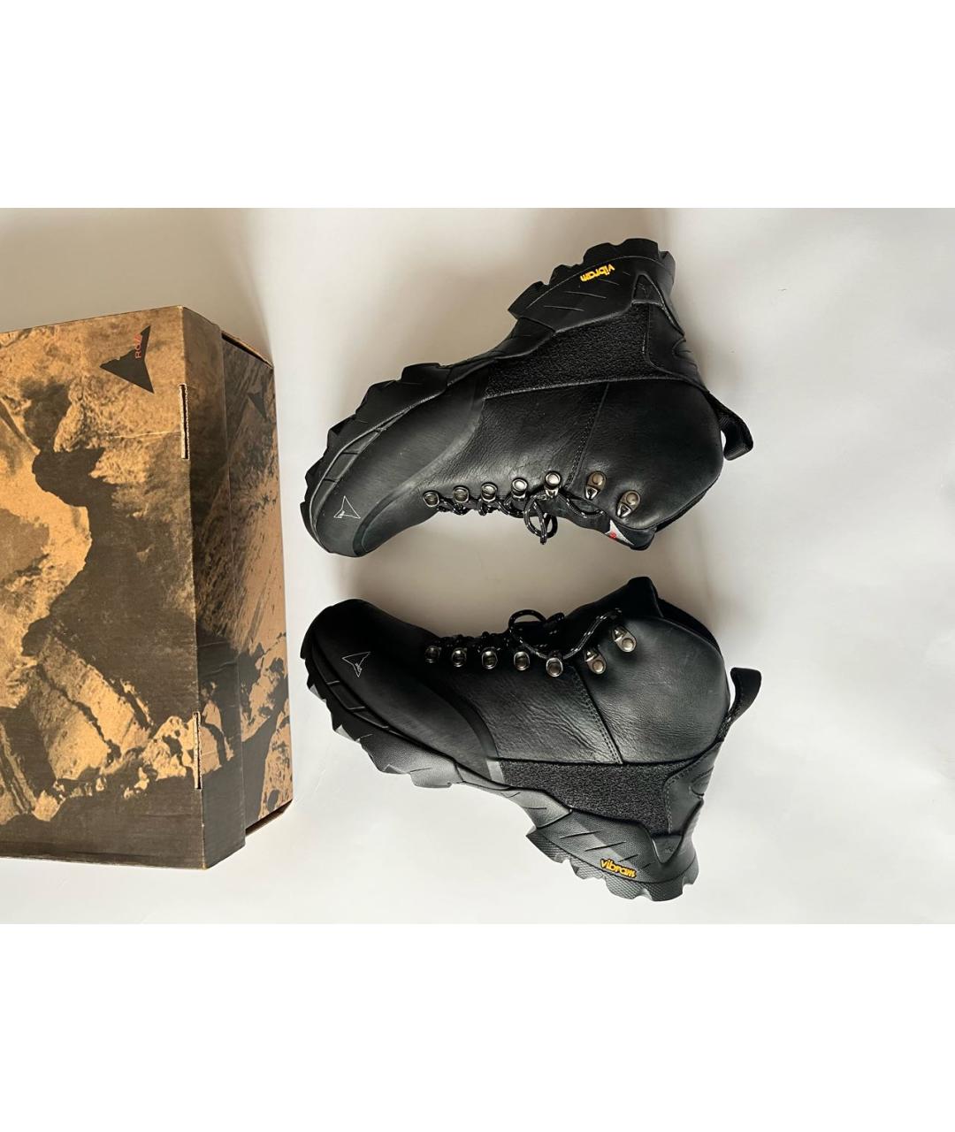 ROA Черные кожаные высокие ботинки, фото 4