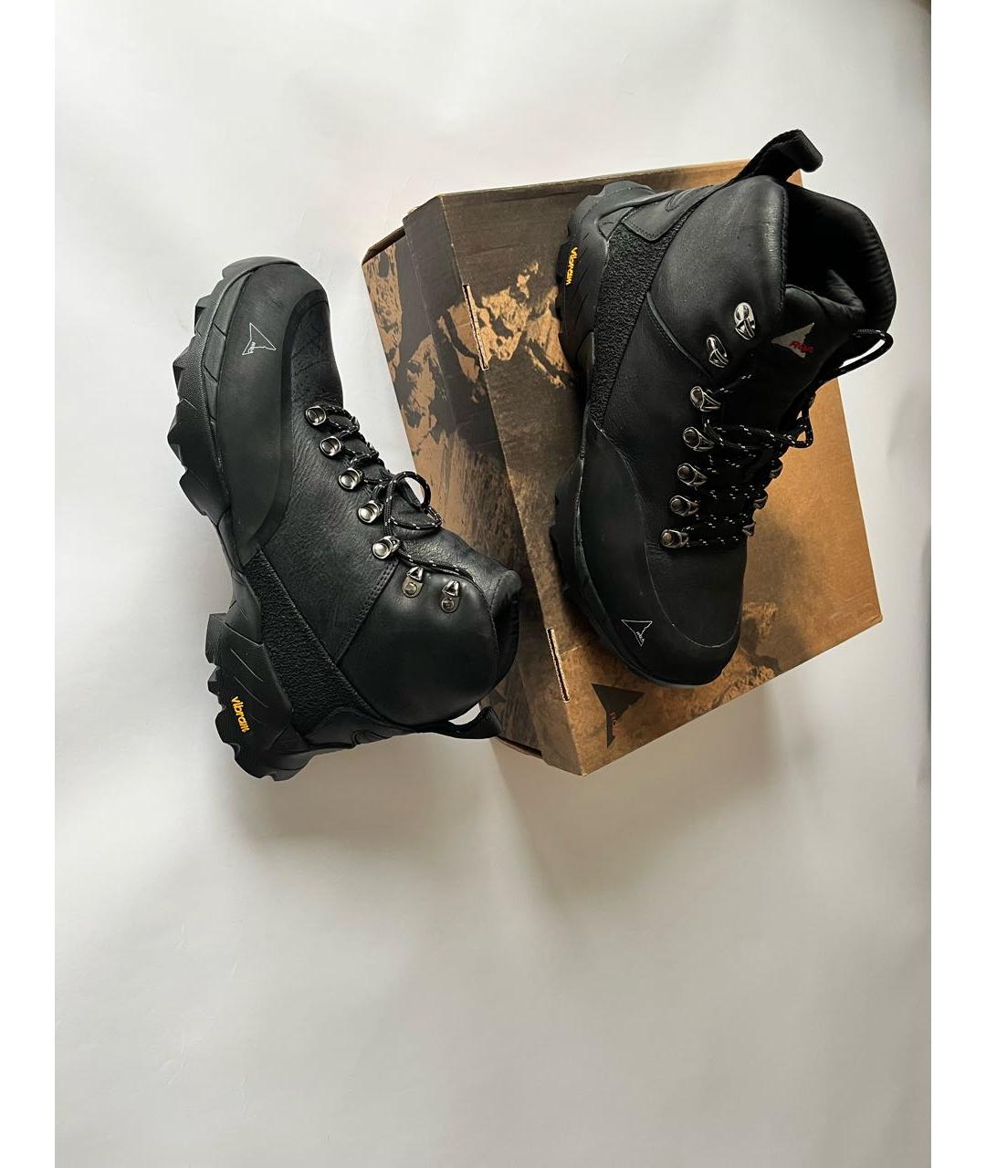 ROA Черные кожаные высокие ботинки, фото 2