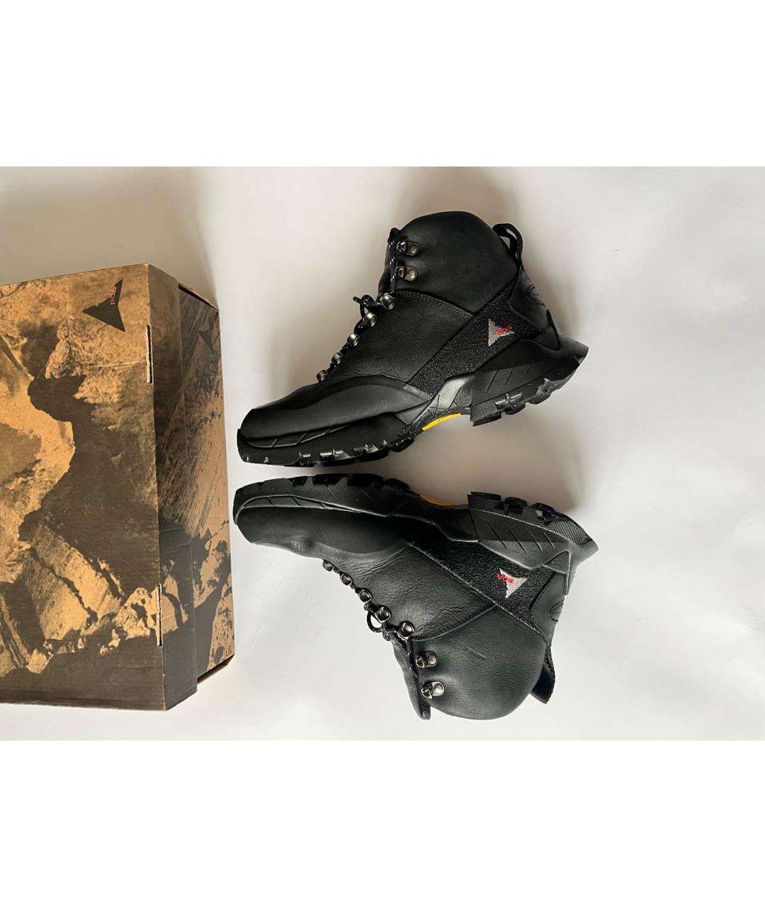 ROA Черные кожаные высокие ботинки, фото 3