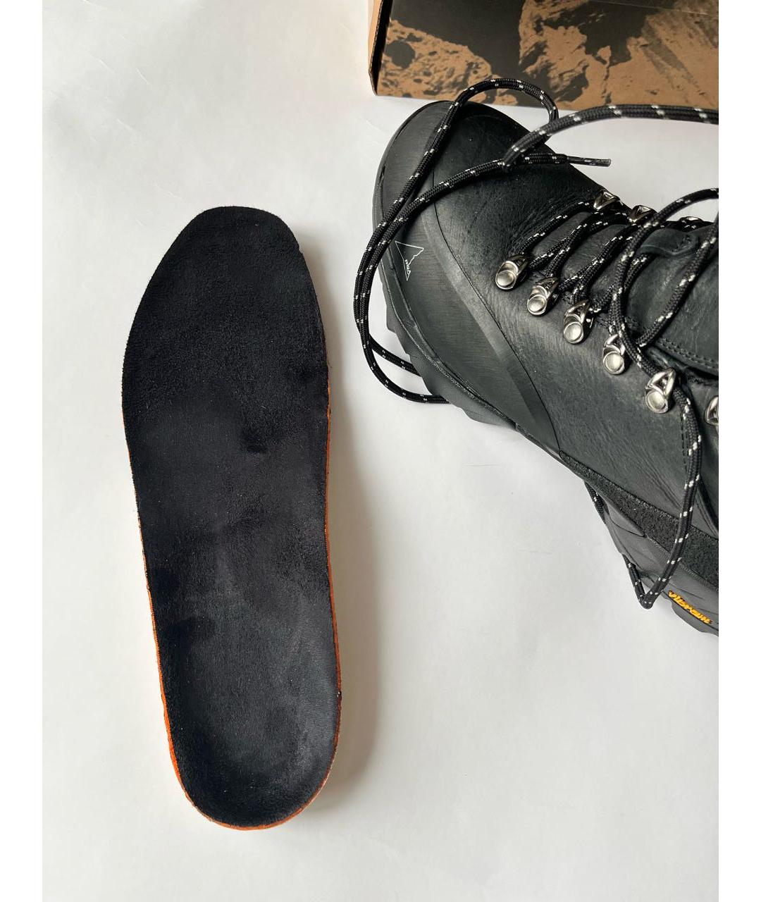 ROA Черные кожаные высокие ботинки, фото 7