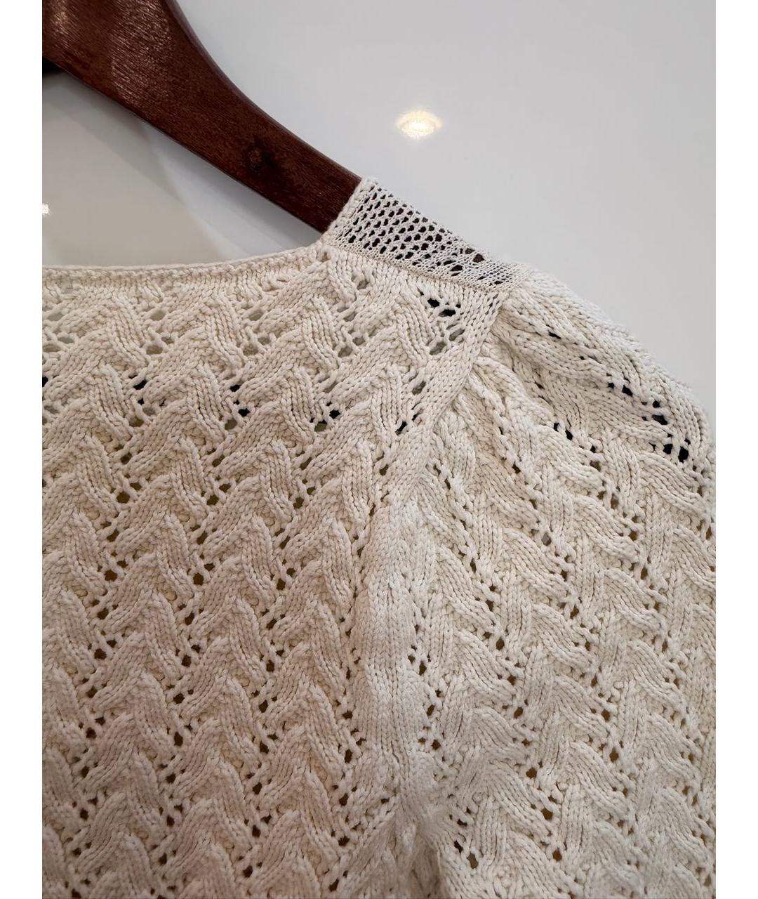SAINT LAURENT Бежевый хлопковый джемпер / свитер, фото 5