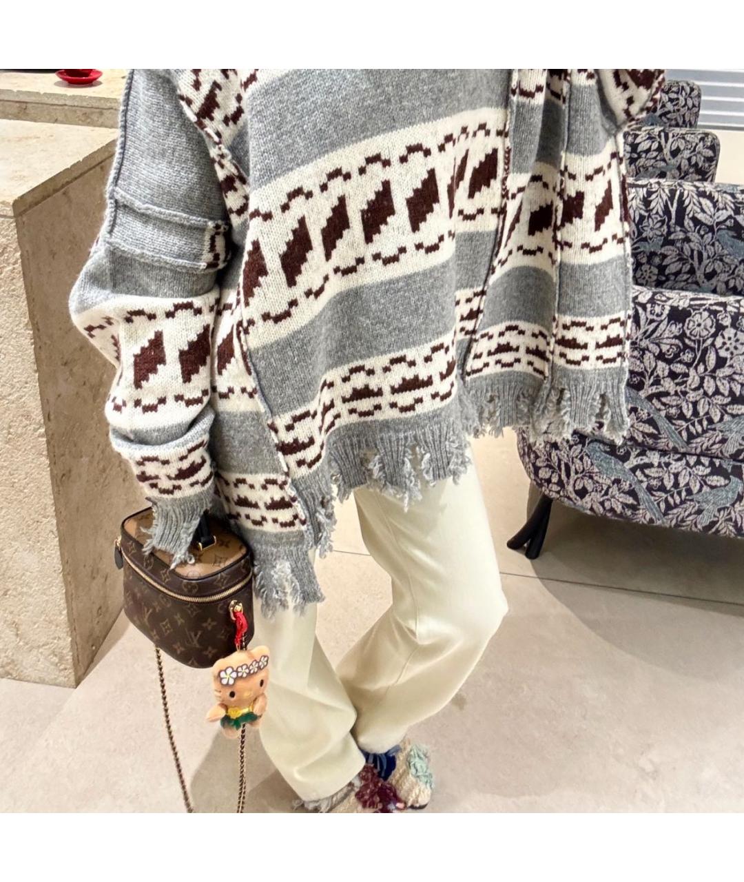 LOUIS VUITTON Коричневая сумка с короткими ручками, фото 2